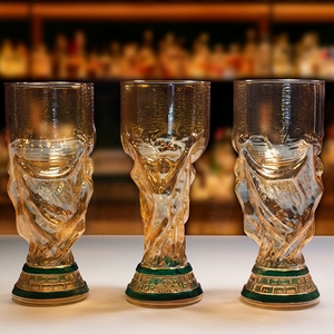 世界杯啤酒杯大力神杯耐热高硼硅玻璃杯酒吧透明果汁扎啤杯子礼品