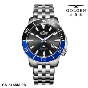 GOLGEN/古尊男表 机械手表全自动夜光蛟龙系列大表盘限量款6168