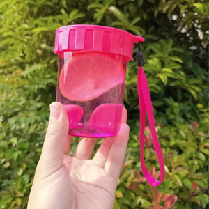 夏季柠檬水杯便携小款迷你杯简约防漏男女学生塑料刻字随手杯子