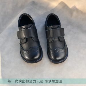 NEXT LONG男女童黑皮鞋单鞋春秋款礼仪演出表演鞋学院风宝宝软皮