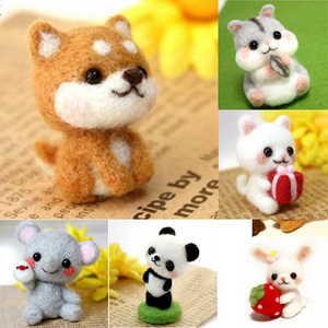 戳戳乐羊毛毡diy材料包手工制作成人布艺 创意小动物熊猫自制玩偶