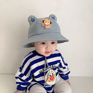 婴儿遮阳帽男宝夏季网红帽子春韩国ins风三个月宝宝两岁两个月四