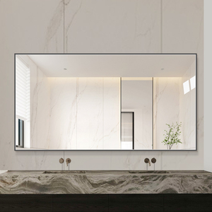 众想铝框浴室镜定制卫生间镜子贴墙壁挂洗漱台卫浴镜厕所洗手间镜