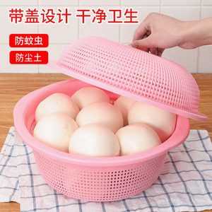 碗带早洗餐馒头筐家用塑料005菜篮子鸡蛋筷盛馒盖收纳菜篮水果沥