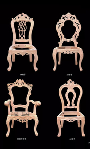实木餐椅白坯白茬家用欧式雕花餐厅椅毛坯橡胶木椅子白胚高端家具