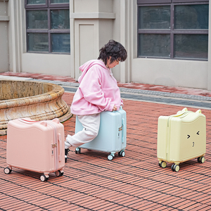 儿童行李箱女孩可做骑2024新款小型20寸登机箱男可爱密码箱拉杆箱