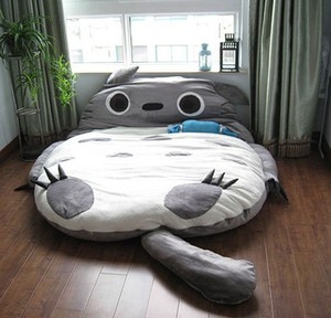超大龙猫床垫 双人榻榻米沙发床 可爱卡通睡袋懒人床 个性礼物