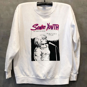 Sonic Youth音速青年乐队朋克摇滚vintage美式复古男女长袖卫衣潮