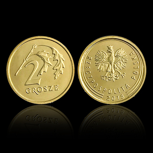 【100整包】全新 波兰硬币2格罗希 外国钱币 2013-21年 Y#924