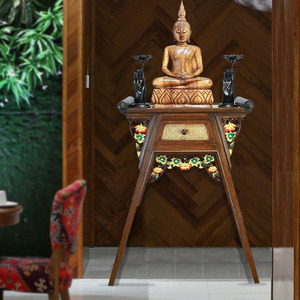 东南亚实木供台神台家用中堂供桌佛龛中式复古财神爷香案台供奉桌