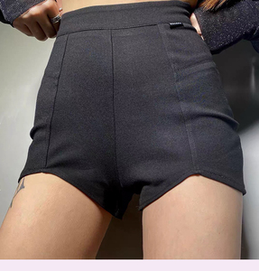 韩国女团金泫雅同款高腰翘臀显瘦黑色紧身弹力短裤热裤爵士演出服