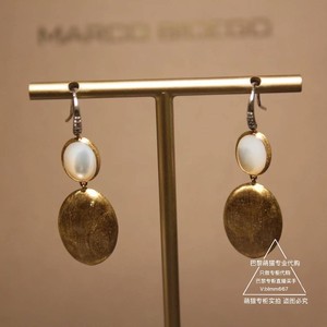 Marco Bicego/周生生Siviglia扁豆贝母耳坠耳钉巴黎萌猫正品代购