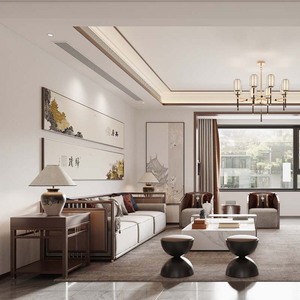 新中式实木沙发组合现代简约轻奢样板房禅意别墅接待客厅整装家具