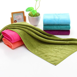 超细新款绿色粉色纤维毛巾美容院卸妆吸水干法巾发廊货源韩国磨毛