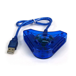 PS2透明手柄转USB转接器摇杆无线有线游戏手柄转换头PC手柄转换器