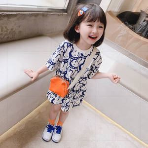 女童T恤连衣裙夏装儿童时尚洋气韩版女宝宝夏季短袖薄款公主裙子