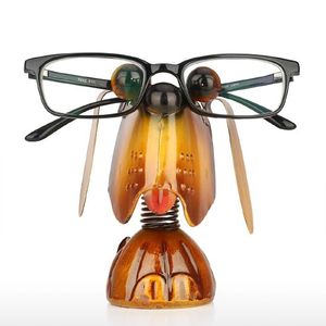 Tooarts 小狗造型 眼镜架 铁制趣味雕塑 手工制作工艺品 展示架