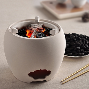 白泥潮汕功夫茶炉煮茶器炭炉火炭小型煮茶专用老式提梁烧水壶家用