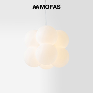 MOFAS北欧风艺术创意圆球灯简约现代卧室餐厅网红亚克力泡泡吊灯