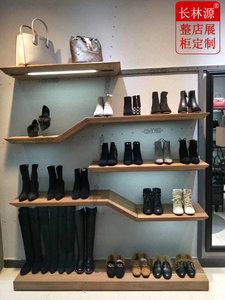 货架置物架多层展示架壁挂展示柜商用服装店包包陈列架女鞋店鞋架