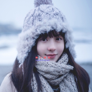 日本帽子女毛毛球加厚加绒雪地毛线针织保暖护耳兔毛帽子冬季