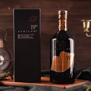 日本原装进口BENICHU19度梅酒750ml礼盒装橡木桶樽熟成三年梅子酒