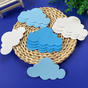 幼儿园黑板报教室环境背景布置装饰泡沫云朵花 多色蓝天白云12片