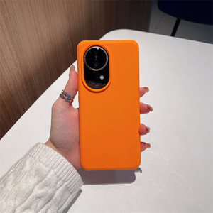 华为Nova12手机壳nova12pro液态硅胶nova12Ultra全包保护套橙色金橘色活力桔色新款潮