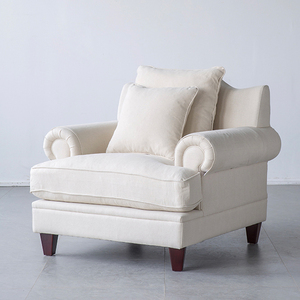 美式复古客厅沙发布艺组合三人位单人位现代简约小户型沙发可拆洗