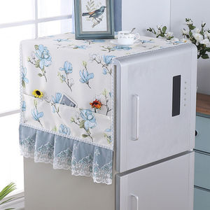 冰箱盖布单开门双开门柜顶防尘罩保护盖巾滚筒洗衣机帘套罩防尘布