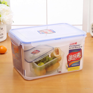 大容量5L长方形冰箱保鲜盒微波炉野餐饭盒食品收纳盒塑料密封冷冻