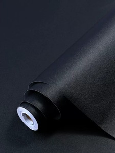 黑色墙纸自粘磨砂家具桌面翻新装饰防水壁纸哑光加厚背景保护贴膜