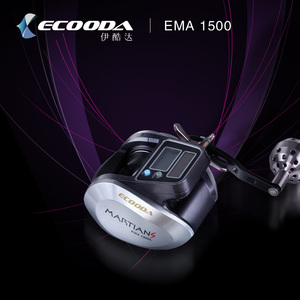 伊酷达EMA1500数显电子计数海钓水滴轮鼓轮7轴太阳能供电/左右手
