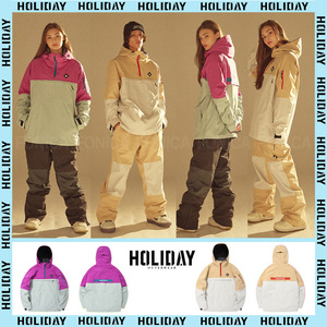 2122HOLIDAY韩国滑雪服单板男女款防水风耐磨透气紫粉色裤衣