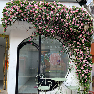 仿真花网红花墙玫瑰花藤店门头造景花艺插花装饰假花拍照打卡花束