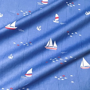 1.6米宽 纯棉斜纹布料蓝鲸鱼儿童宝宝床品被套 服装棉衣窗帘手工