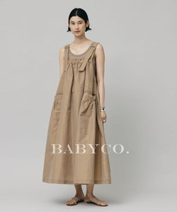 日本贵牌潮牌小众设计感法式复古宽松大口袋工装风背带连衣裙长裙