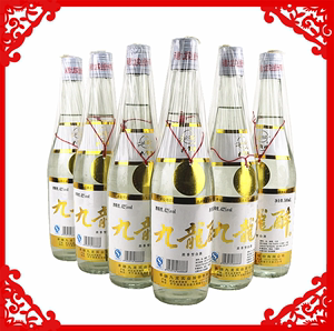2016年出厂河北承德九龙醉白贴42度500mlx6瓶浓香型白酒粮食酿造