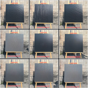 黑灰色瓷砖600X600通体板岩哑光墙砖餐饮火锅店地板砖工程仿古砖