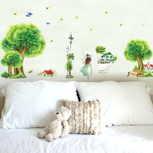 客厅卧室内风景墙面个性创意墙贴纸装饰画墙壁改造遮丑神器树贴画