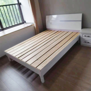实木床 烤漆床 1.5米 双人床简易经济出租屋床 家具（只售合肥）