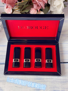 现货2021新品Dior迪奥烈艳蓝金迷你唇膏套盒口红礼盒#772#999#100