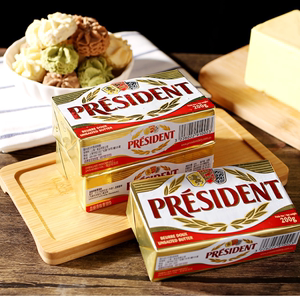 法国总统淡味/咸味黄油砖动物发酵饼干面包家庭烘焙原料200g