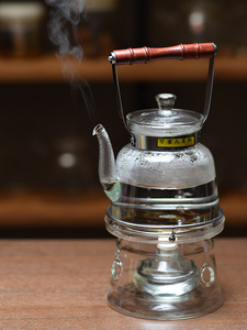 一屋窑日式复古提梁壶耐热玻璃泡花茶壶煮茶壶可直火电陶炉烧开水
