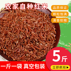 红米5斤五谷杂粮红大米饭农家自种粗粮吃的红糙米血稻米熬粥食材