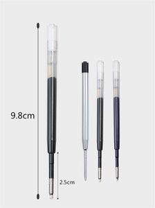 9.8CMG2蓝黑中性旋转签字笔芯0.5mm通用替换金属碳素按动水笔芯