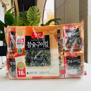 韩国进口东远两班碳烤酥脆海苔 包饭海苔 即食调味海苔4.5g*16包