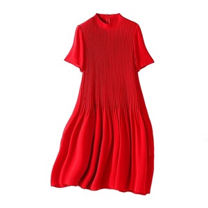 一件到底的G级感 裙型太好~气质重磅真丝显白红色桑蚕丝连衣裙女