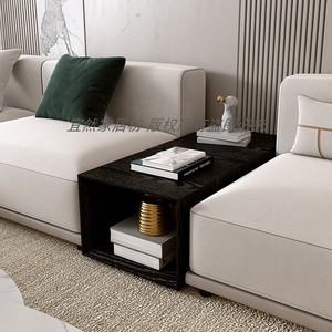 北欧白蜡木边几长方形侧边柜家用客厅沙发夹缝边桌实木极简置物柜