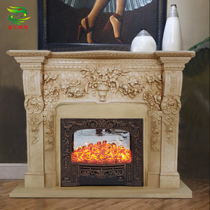 大理石欧式雕花壁炉汉白玉美式简约法式壁炉别墅客厅装饰柜品摆件